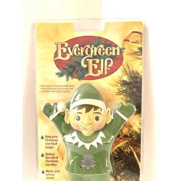 Evergreen Elf Christmas Tree Water Monitor Stand Device Freshness Tree Care NEW - Picture 3 of 5